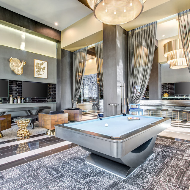 Douglas at Stonelake - Modern Game Room with Pool Table and Decorative Finishing